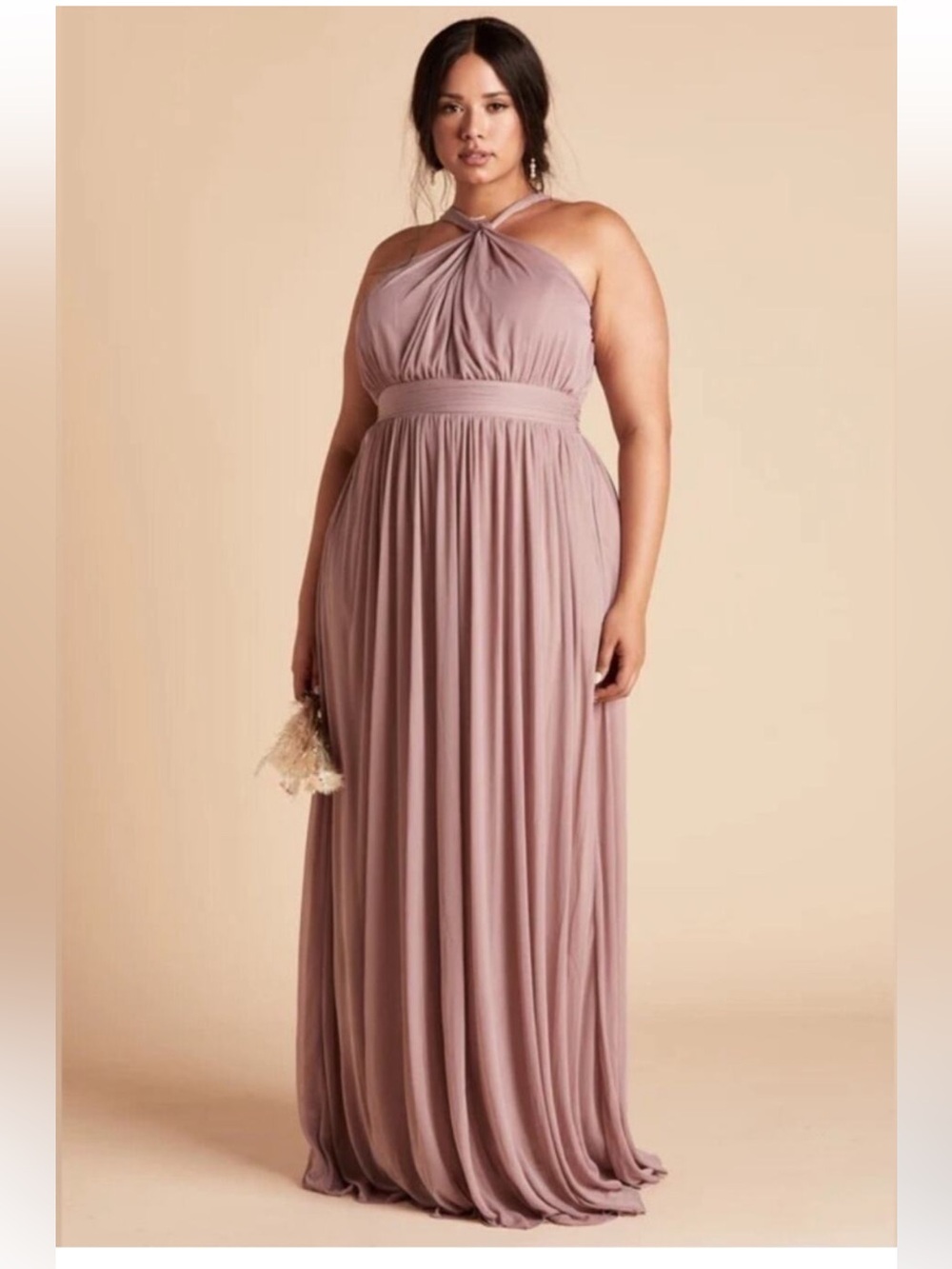 Birdy Gray Halter Kiko chiffon dress 2XL